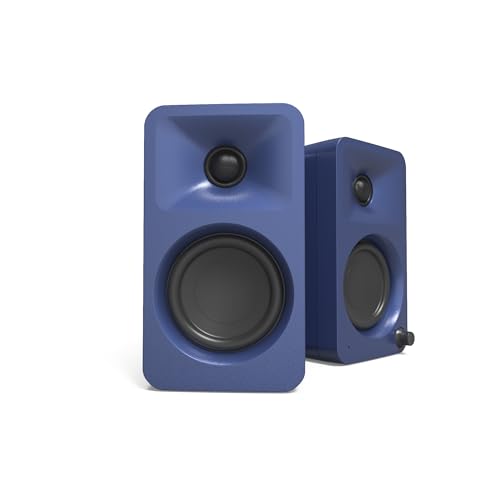 Kanto ORAMU 100W Powered Reference Desktop Computer Speakers with Bluetooth 5.0 and USB-C Input | Bi-Amplified | 100 Hz Automatic Crossover | Reference Quality Sound | Pair | Indigo