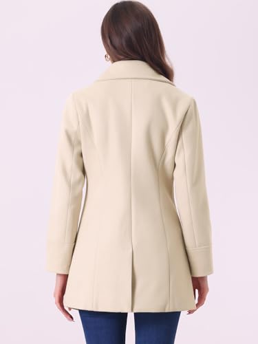 Allegra K Women's Elegant Overcoat Notched Shawl Collar Single Breasted Outerwear Winter Long Coat - Image 6