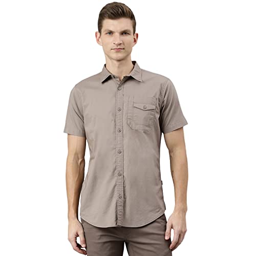 Image of Woodland Men's Cotton Solid Shirt