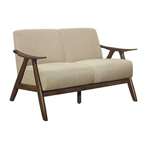 Lexicon Elle Living Room Loveseat, Brown