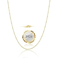 vidonio Goldkette Damen 14K Vergoldet, Verstellbare Kette Gold mit Länge(43cm+5cm), 1mm Feine Ankerkette Ohne Anhänger, Wasserfest Halskette Damen, Eleganter Gold Schmuck Geschenk für Frauen Mädchen