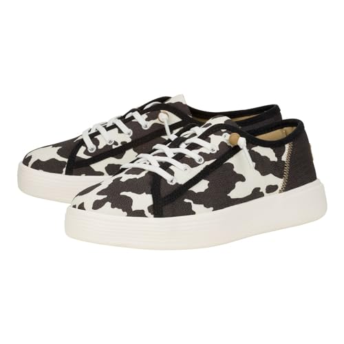 Image of HEYDUDE Women's Cody Crafted Lace Up Platform Sneaker | Machine Washable | Removable Cushioned Foam Insole, Lightweight Materials, Low Maintenance Fabric