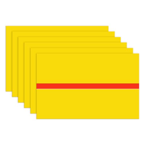 Image of M METERXITY 6-Pack Engraving Blank Materials Double Color 7x11 Inch, 1.3mm Thick ABS Plastic Sheet Yard Signs Name Plate for Door /Office /Home /Conference /Hotel /DIY Carving[Yellow /Red]