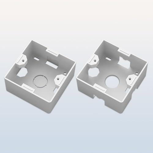 FGB CAT6a Universal Netzwerkdose Anschlussdose Datendose Netzwerkbuchse 2 Port RJ45 Geschirmt Aufputz oder Unterputz 10 Gigabit Ethernet Netzwerk LAN Dose Für Netzwerkkabel Verlegekabel Weiß