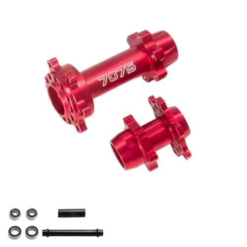 Wheel Axles Rear Axles Metal Wheel Axles for LOSI 1/4 for Promoto MX Motorcycles Toy(Red)