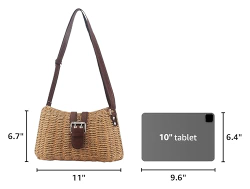 Image of Classic Hobo Bags for Women Fashion Crossbody Bags for Women Straw Beach Bag Shoulder Bag Handbag Summer Holiday 2024