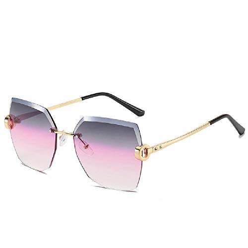 Preisvergleich Produktbild nobrand Randlose Polygonlinse mit Kristallschliff UV-beständige Sonnenbrille
