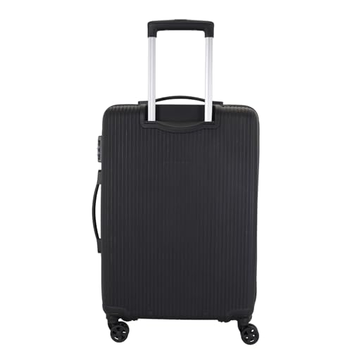 Image of American Tourister Kamiliant Light Weight Set of 3 Trolley Bags 55 cm, 68 cm and 79 cm Small, Medium and Large Hard-Sided Modern Design Polypropylene 8 Wheeler Spinner Luggage (Black)