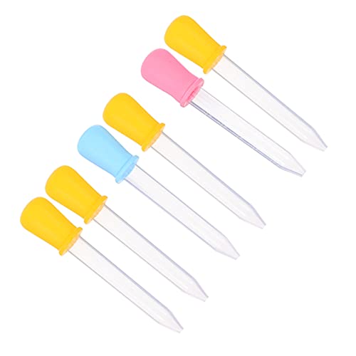 DOITOOL Conta-gotas de medicina líquido bucal para crianças, 6 peças, cores sortidas