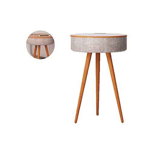 Tragbarer Smart-Beistelltisch Bluetooth-Lautsprecher Mit Drahtloser Und USB-Ladestation - Moderner Smart-Multifunktionstisch Für Das