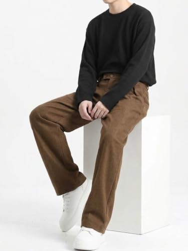 Image of Linen Pants for man | Relaxed Fit Korean Pants | Gurkha Trouser | Lower for Men | Elastic Waist Bottom wear | Straight Fit Casual Trousers | Formal Pant for Office & Wedding