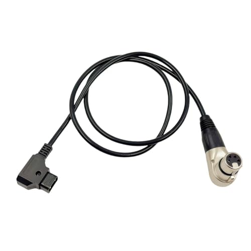 Cable D-Tap a XLR en ángulo recto para evitar tirones en Blackmagic URSA 6