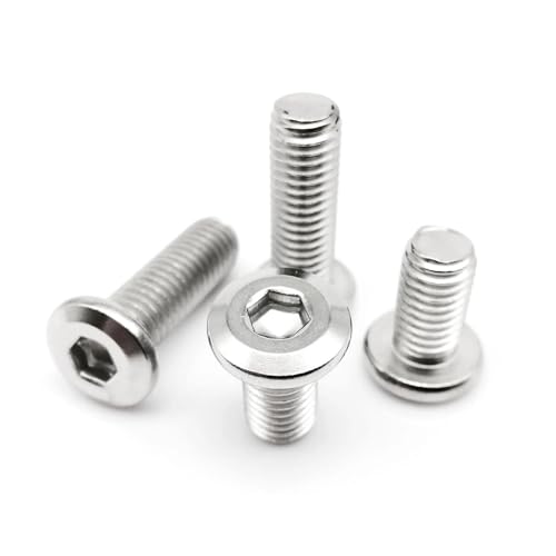 Large Flat Hex Hexagon Socket Allen Head Connect Joint Bolt Furniture Rivet Screw(50pcs M3x10mm)