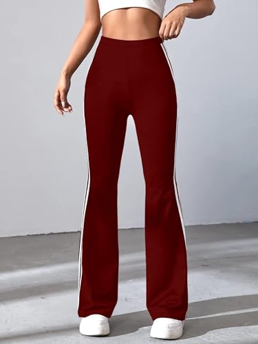 Image of ALYNE Women's Trouser Pants for Women Stretchy Straight Leg Elastic Waist /Regular Fit Trouser Pant for Regular Casual Wear