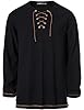 PARKLEES Men's Medieval Viking Pirate Costume Vintage Renaissance Halloween Shirts Black 2X-Large #3