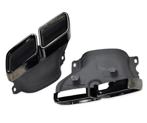 Tuyau d'échappement carré noir premium pour Mercedes W205 C63 AMG finitions haut de gamme