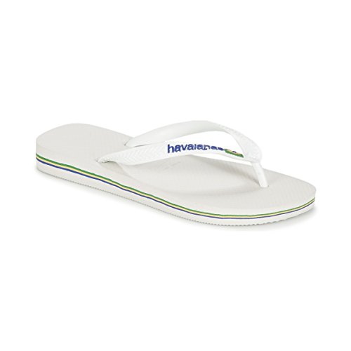 Sandalias Havaianas Brasil Logo Havaianas Adulto Unissex Branco 41/42