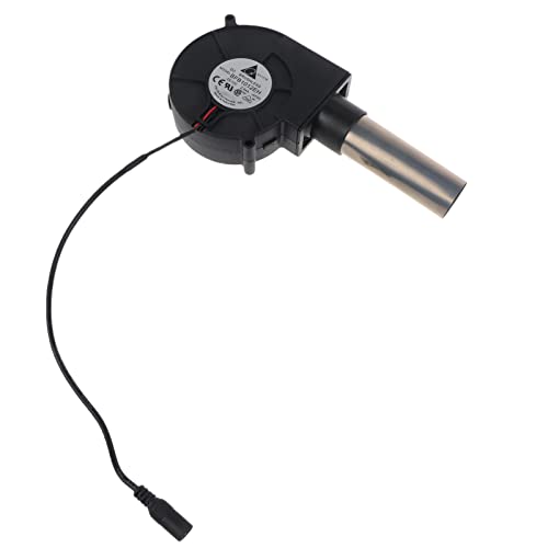Soplador de aire de cocina de 12 V, 6500 rpm, ventilador de barbacoa con conducto de aire de 17 cm/10 cm para estufa de ahumadero