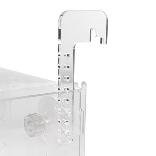 Image of Disco Radical Fish Breeding Box for Tank or Aquarium - Isolation Box and Fish Hatchery Container Kit - Adjustable, Acrylic - Complete with Small Fish Net, Clear