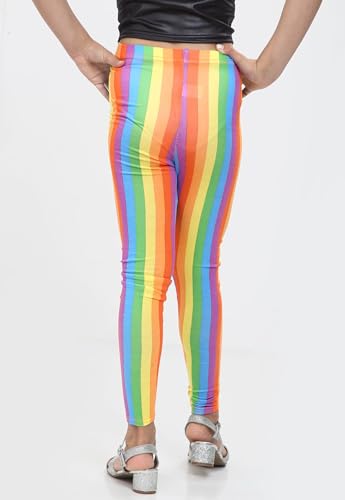 Girls Rainbow Crop Top Leggings Shorts Set Childrens Shirt Summer Party 5-13 Years4