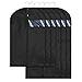 Qisiewell Lot de 6 housses pour vêtements de qualité supérieure Noir 3M 60 x 100 cm + 3L 60 x 120 cm Rangement à long terme pour veste manteau costume protection contre la poussière et les mites.