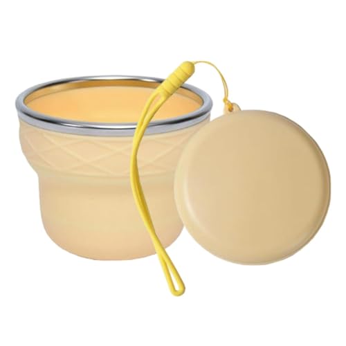 Générique Tasse Pliable - 200ml Portable Étanche Réutilisable | Tasse Eau Camping Mug Voyage Pour Bureau Sport École Pique Nique Plage | 1 Pack Silicone...