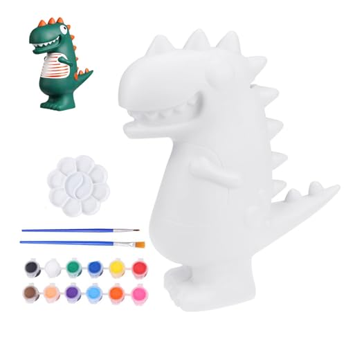 Swavitie Kit Pintura Dinosaurios Niños Hucha de Dinosaurio para Niños Hucha Dinosaurio para Pintar Juguetes Niños Manualidades Regalos para Cumpleaños Infantiles Dinosaurios para Niños y Niñas