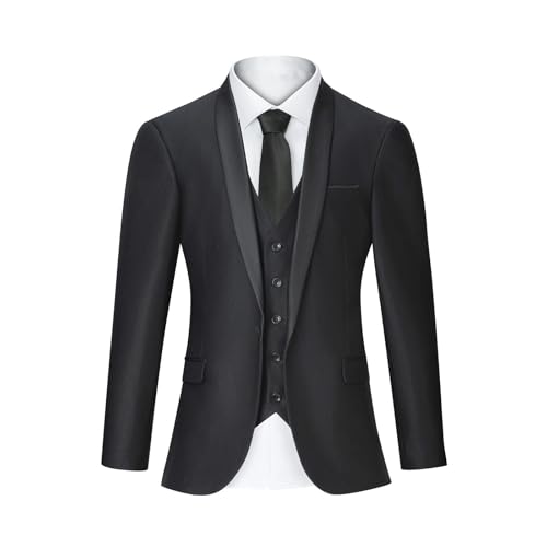 Men's Luxury 3-Piece Tuxedo Set - Stage Party Blazer with Vest & Pants for Groomsmen4