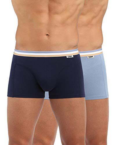 Bóxer Hombre Dim Calzoncillos Cortos Algodón Elástico Ecodim Coton Stretch Ropa Interior Pack de 2
