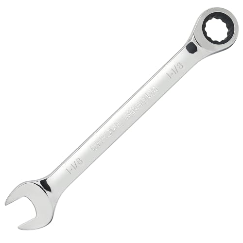 FOCMKEAS 1-1/8 Inch Ratcheting Combination Wrench SAE