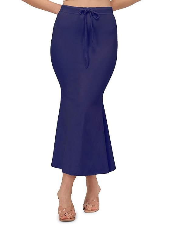 Image of Saree Shapewear Petticoat for Women | Fish Cut Mermaid Slim Fit Saree Shaper with Tummy Control & Side Slit | Stretchable Cotton Lycra Petticoat for Saree, Lehenga, Gown, Bridal Wear