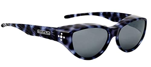 Jonathan Paul Fitovers Chic Kitty Blue Cheetah Polarvue Grey Sunglasses