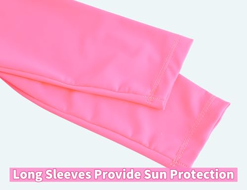 Image of Snowheart Girls Rash Guard Sets Long Sleeves Swimsuit 2 Pieces Tankini Bathing Suit Swimwear for Girls 3-12 Years