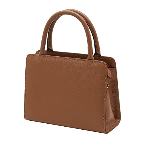 Mariart Maia Bolsa Transversal Feminina de Couro Bovino Legítimo (Camel)