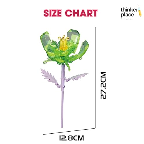 Image of STEM Epiphyllum Flower Building Blocks Set (72 Pcs, 12-in-1) | DIY Flower Pen Stand Kit for Kids 6+ Years (Boys & Girls) | Creative Craft & Learning Toy | Ideal Gift for Kids