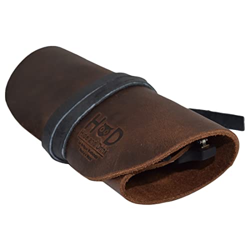 Hide & Drink, Rustic Leather Sunglass Wrap, Slim Travel, Soft Eye Glasses Storage, Handmade Includes 101 Year Warranty