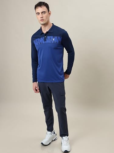 Image of TECHNOSPORT Men's 100% Polyester Slim Fit T-Shirt - (P710 P ) Pack of 1