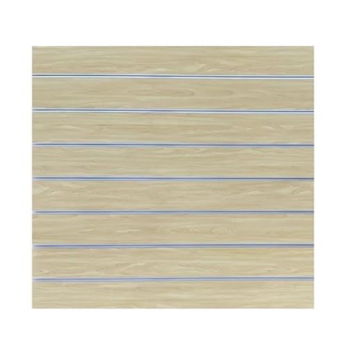 YJEUZCD Horizontal Slatwall Panels Für Mauer, Lamellen Verkleidung Garage Wand Veranstalter, Handwerk Lagerung Organisation Slatwall Panel, Wand Lagerung Systeme(Natural,3pcs-122x122 cm/48x48 in)