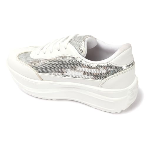 Image of Vendoz Women Party & Casual Glitter Wedding Bridal Sneakers
