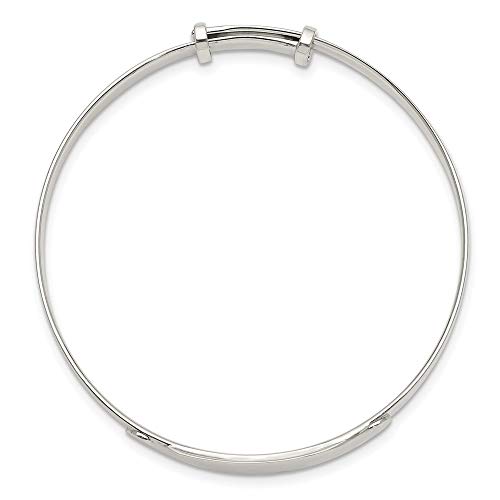 Solid 925 Sterling Silver ID Adjustable Baby Bangle Cuff Bracelet2