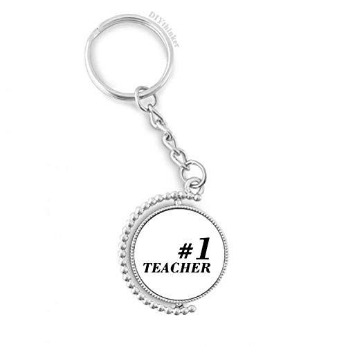 Porte-clé rotatif enseignant étudiant DIYthinker 3x9cm en métal multicolore