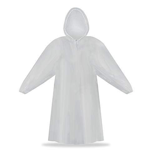 RNRISI Child Poncho with Hood (5 Pack) Children Rain Ponchos Emergency Disposable Raincoats for (Kids Rain Coat)