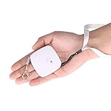 Retractable Dog Leash for Small Dogs Cats up to 11lbs with 6.5ft Anti-Pull Strong Nylon Tape, Hands Free, Mini and Portable Walking Leash with Wrist Strap, One-Hand Brake, White Square