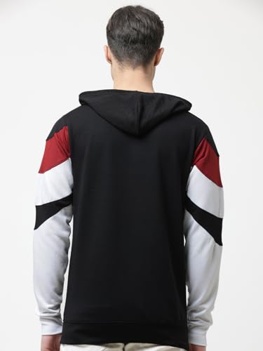 Image of LEOTUDE Men's Full Sleeve Hooded Sweatshirt Material Loopknit