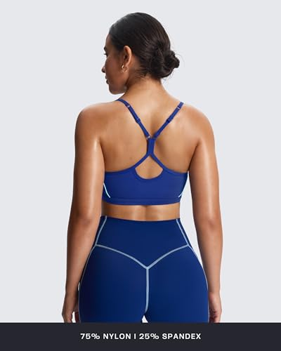 Image of Aoxjox Lexi Lined Sports Bra | color blocking, adjustable straps, women's workout fitness training gym yoga crop tank, moisture-wicking