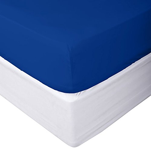 Image of Fitted Sheet - Luxurious & Soft Brushed Microfiber Twin XL Size Linen Fitted Royal Blue Sheets, Hypoallergenic Bedroom Essentials - Extra Deep Pocket Super Fit Fitted Sheet by Clara Clark