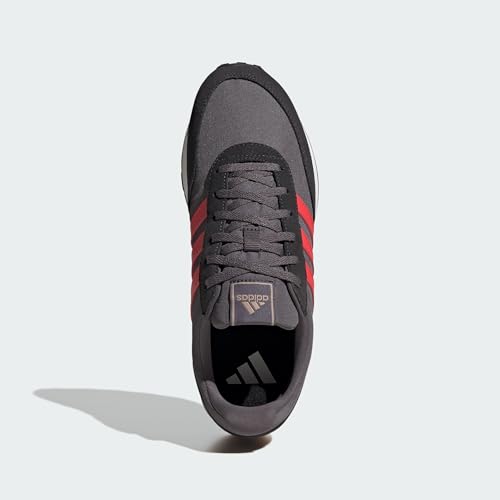 adidas Herren Run 60s 3.0 Leather Shoes, Grey strata/semi Lucid red/Carbon, 44 EU – Ansicht 3