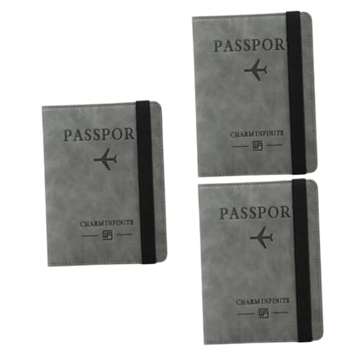 3 Piezas Juego De Tarjetas De Vacunas Titular De La Identificación Vertical Organizador De Documentos De Viaje Titular Del Documento De Viaje Ligero y Delgado Viajar Pasar Cuero Pu