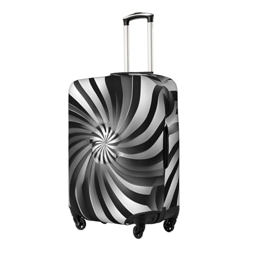Optical Spin Illusion Print Fashionable Suitcase Cover Personalized Luggage Protector for Travel and Business2