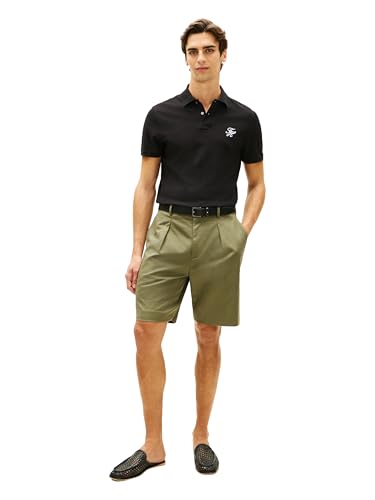 Camiseta polo casual para hombre de Tommy Hilfiger, manga corta, corte regular con logo bordado miniatura 3